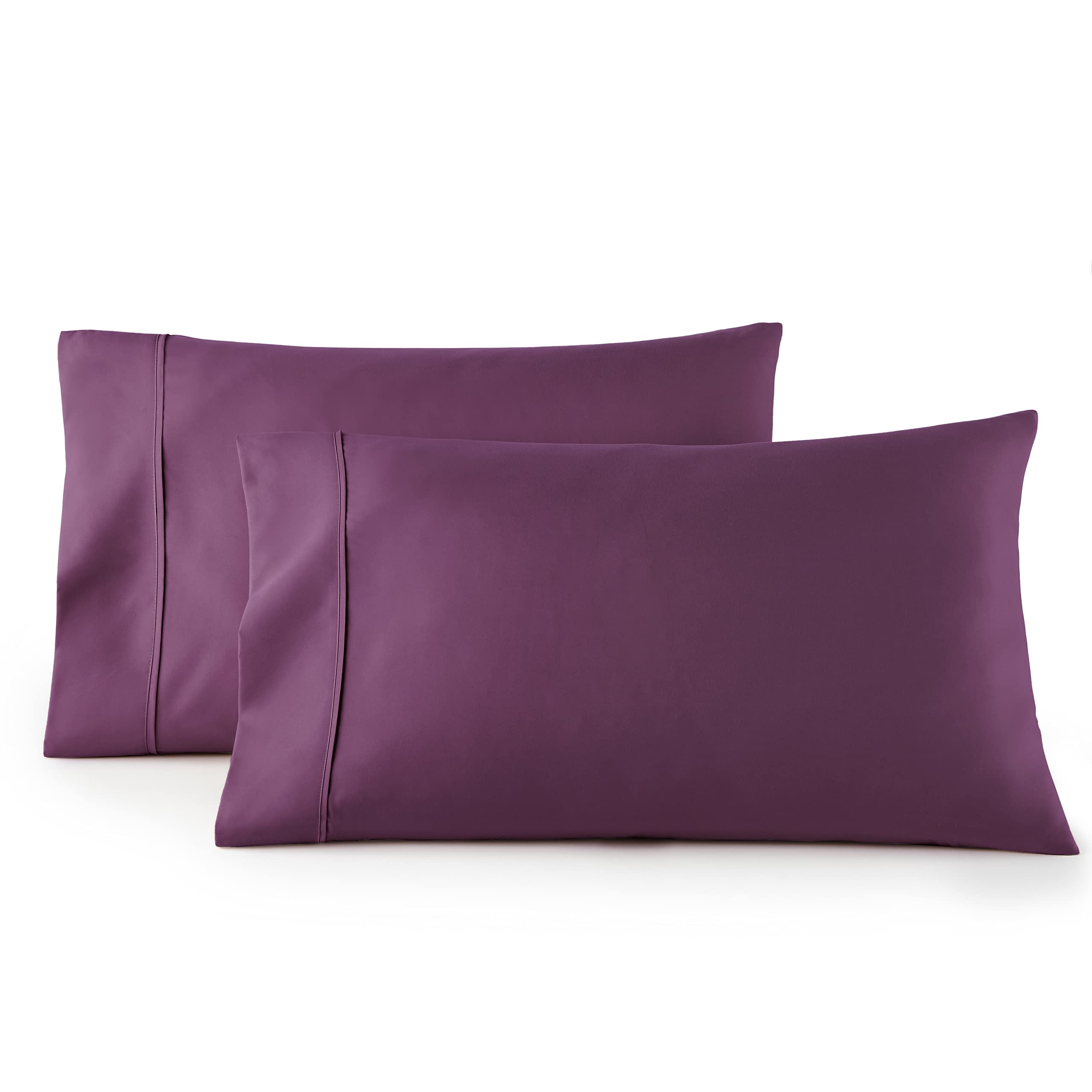 HC Collection Microfiber Pillowcases Set of 2 - Standard/Queen Size 20x30 for Bedroom Comfort