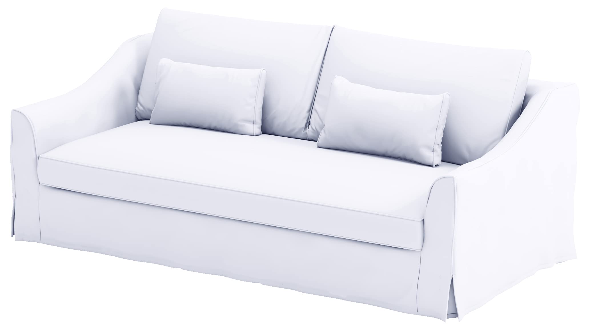 Premium Heavy-Duty Polyester Flax Sofa Slipcover for IKEA Farlov - White Washable Replacement Cover (Not for Loveseat) - Perfect for Living Room, Family Room & Home Decor Refresh