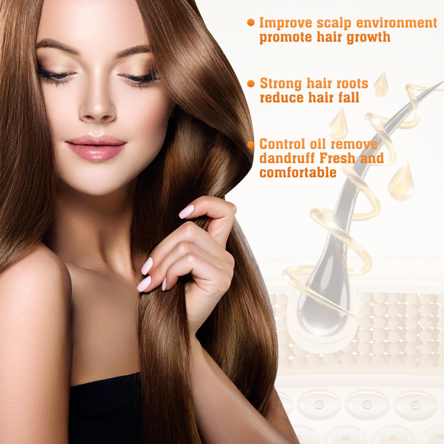 Best Anti Hair Loss Shampoo for Women - Natural Hair Growth Treatment for Thinning Hair & Hair Fall Control - Daily Use Volumizing Shampoo (1 Pack) - Perfect for Postpartum, Stress-Related & Seasonal Hair Loss
