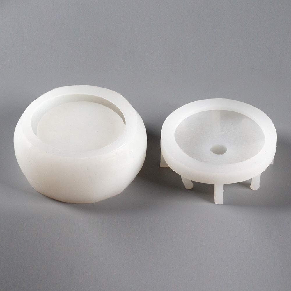 Silicone Candle Holder Molds & Resin Trinket Box Molds - DIY Jewelry Ring Holders for Wedding Gifts, Home Decor, and Party Favors
