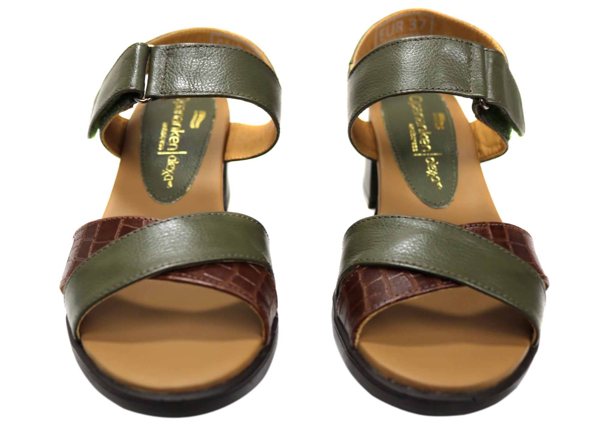 Vivian Women's Comfortable Leather Mid Heel Sandals - Stylish & Breathable Open Toe Shoes for Work, Party & Summer Outfits