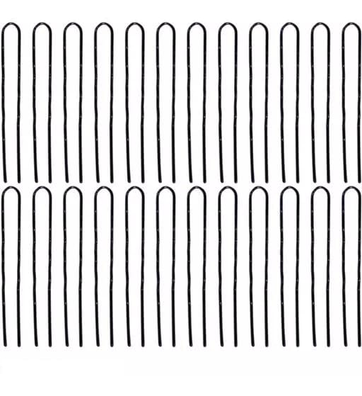 Nyamah U-Shaped Hair Pins for Women & Kids - 8cm, 7cm, 6cm, 5cm (96pc Each) - Strong Hold Bobby Pins & Bun Pins for Hair Styling, Salon Use, Wedding, Prom & Everyday Hairstyles