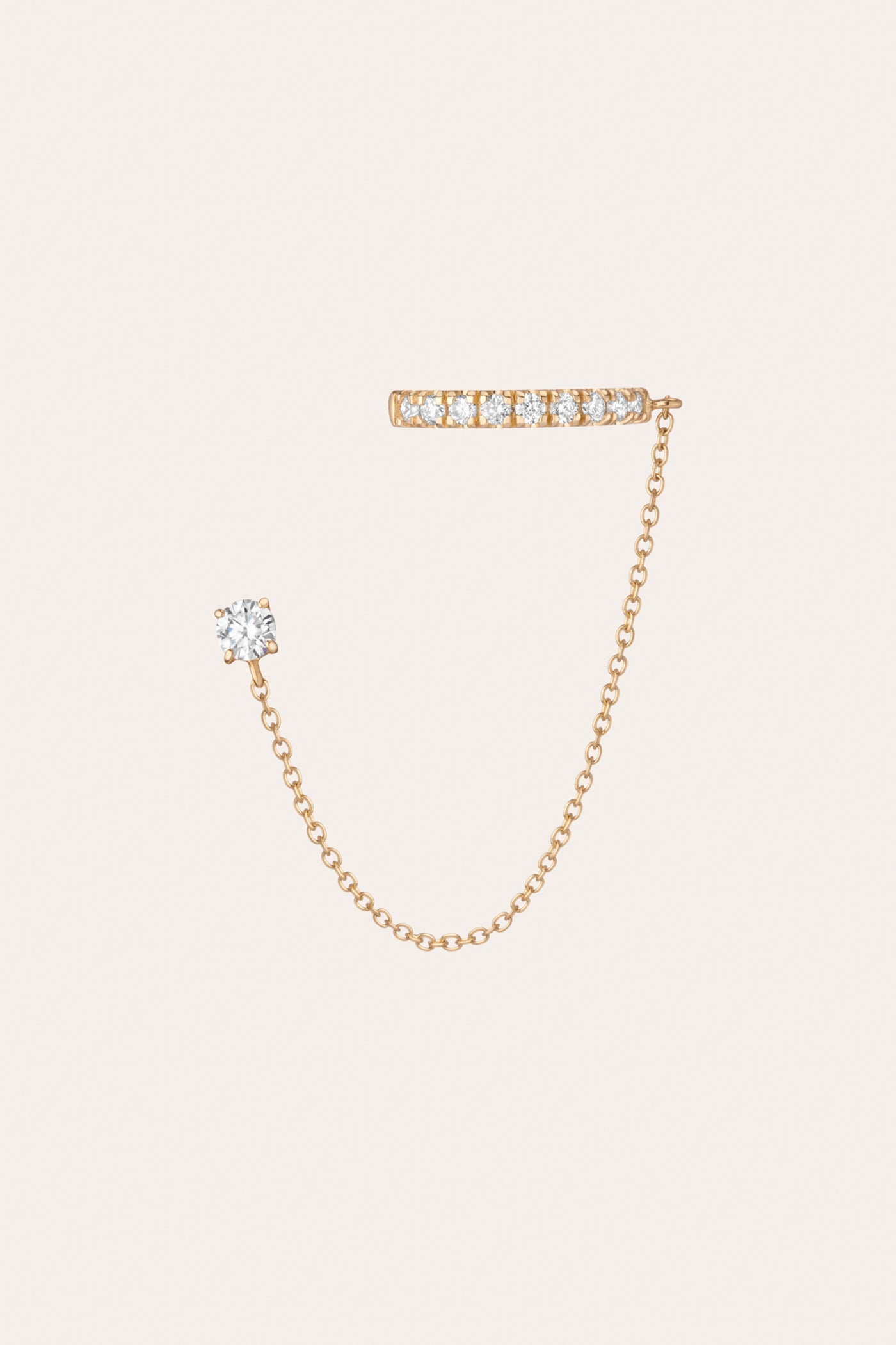 Aurate x Frye Lab Grown Diamond Stud Earrings & Ear Cuff Set - Elegant 14K Gold Hoop Earrings for Women, Perfect for Weddings, Parties & Everyday Wear