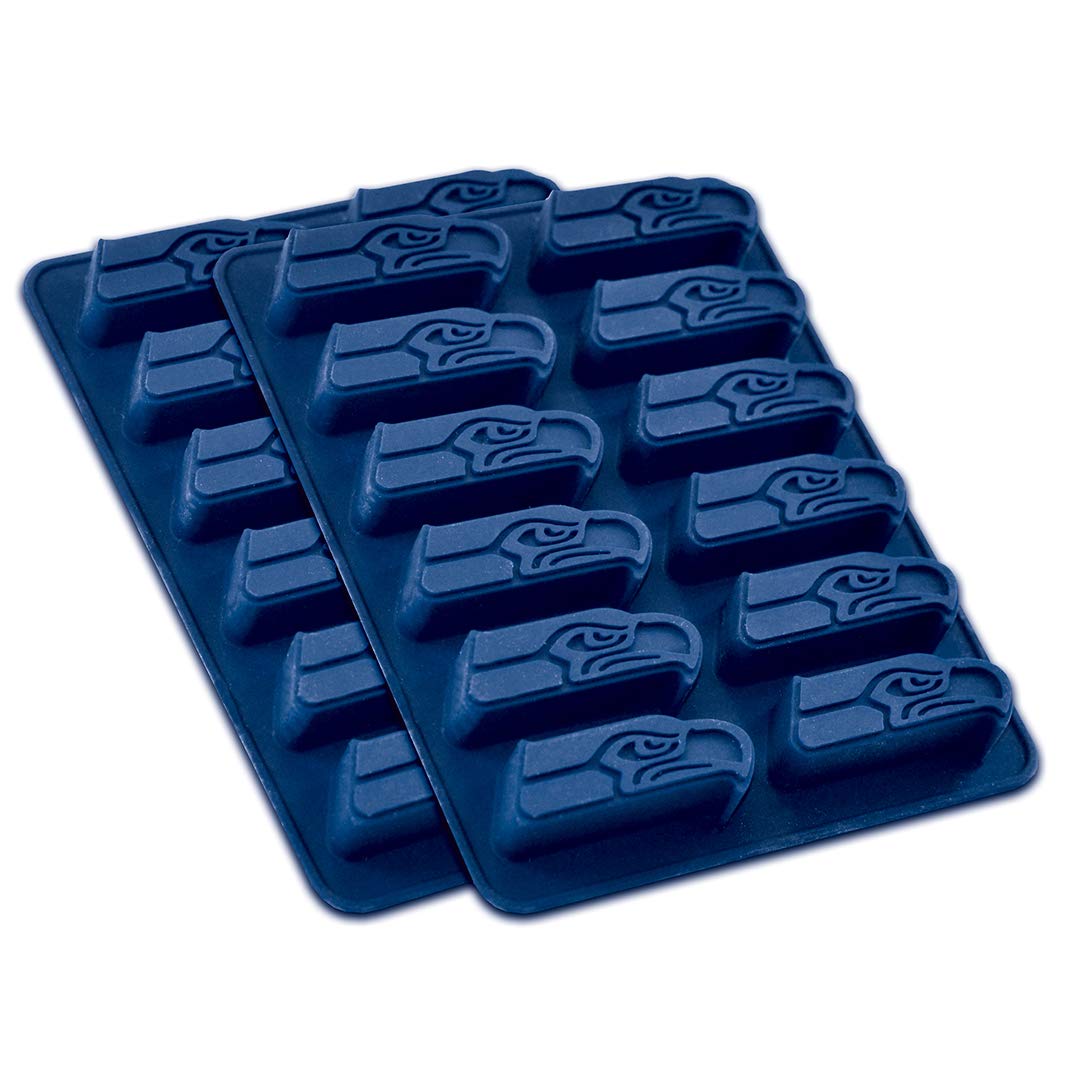 MasterPieces NFL Seattle Seahawks Ice Cube Tray - Team Logo Silicone Mold for Cocktails, Drinks & Party Decor - Perfect for Game Day, Tailgating & Seahawks Fan Gifts
