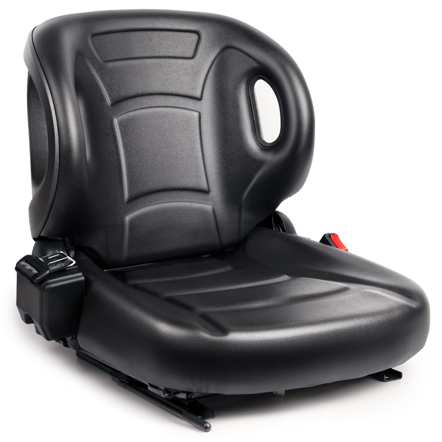 Universal Forklift Seat with Switch & Retractable Safety Belt - Compatible with Toyota Forklift, Tractor, Skid Loader, Excavator, Dozer, Backhoe, Telehandler, UTV, ATV - Heavy Duty Replacement Seat for Construction & Industrial Equipment