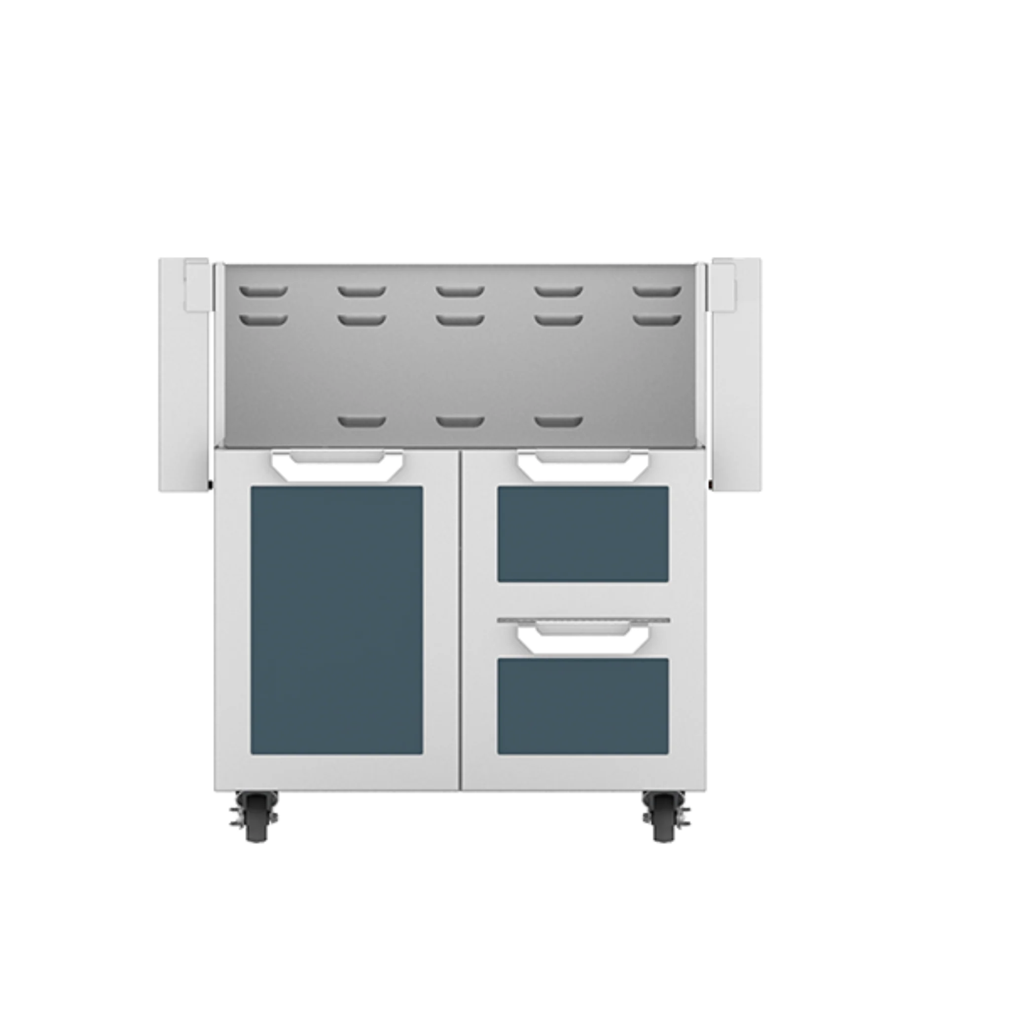Hestan GCR30 Outdoor Tower Cart with Door & Double Drawers - Stainless Steel Commercial Kitchen Cart for Restaurants, Catering & Outdoor Cooking - Perfect for BBQ, Patio & Backyard Use