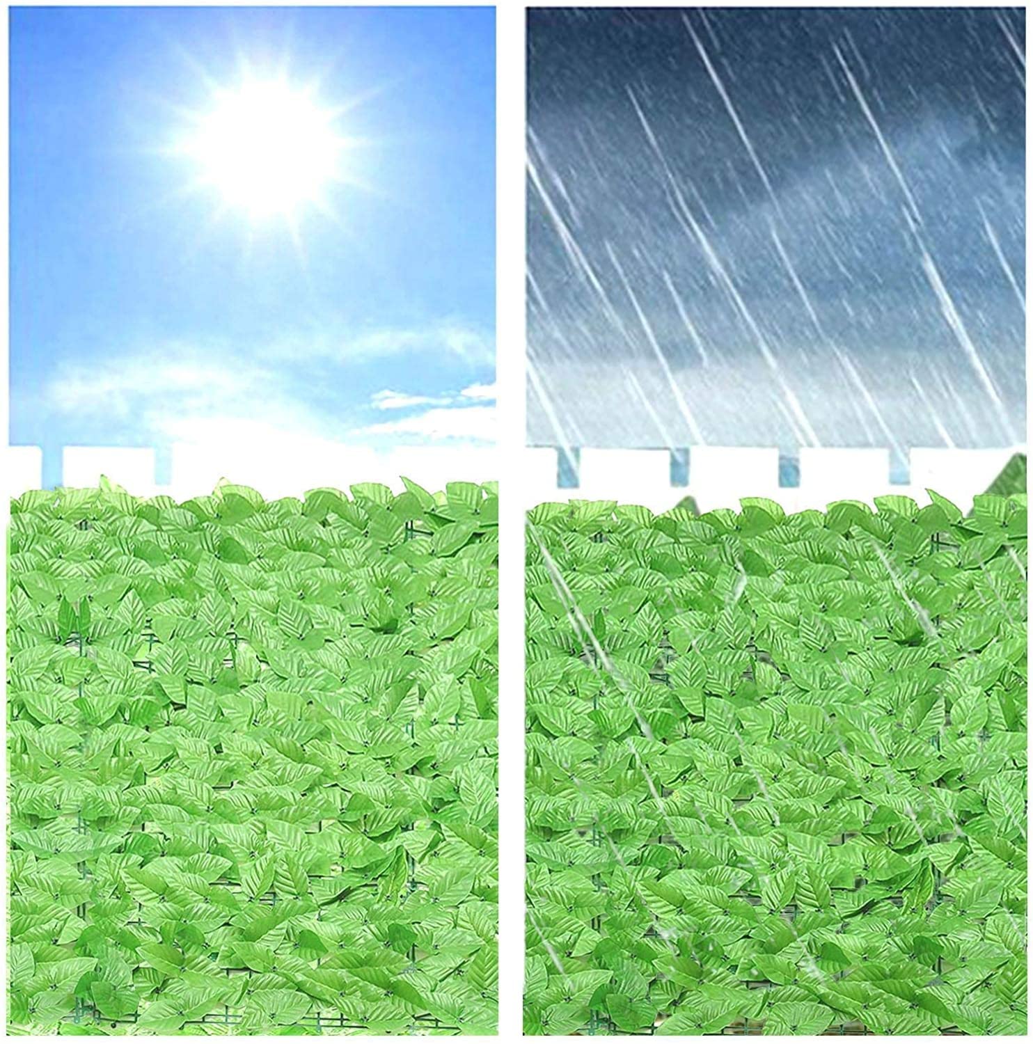 Artificial Leaf Privacy Screen for Outdoor Patio & Porch Decor - 100x800cm Green Faux Ivy Wall Covering - Perfect for Garden Fence, Balcony Shade, and Backyard Privacy