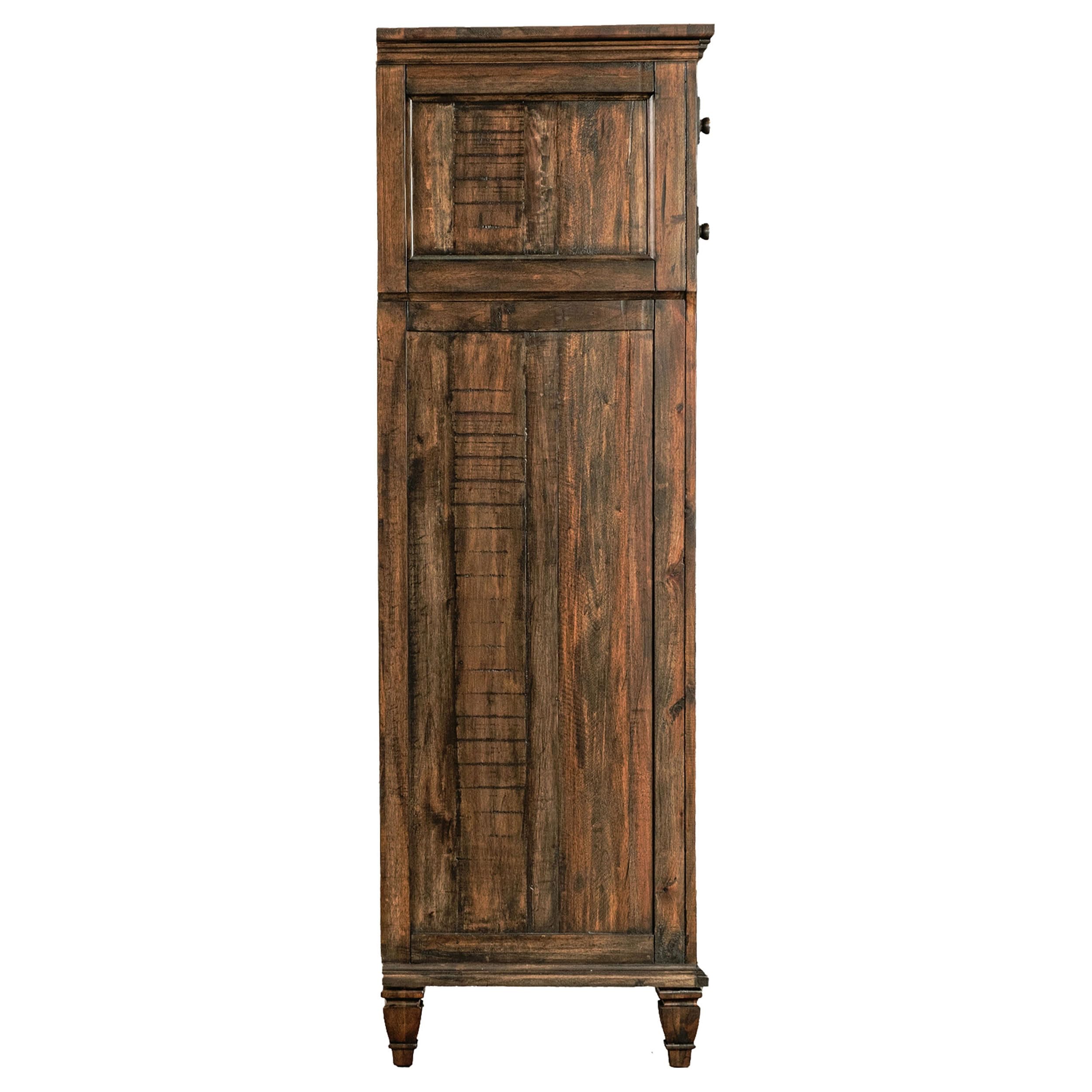 Coaster Home Furnishings 8-Drawer Wooden Dresser - Traditional Bedroom Chest with Chiffonier, Tall Clothing Storage Cabinet in Weathered Brown (223035) | Perfect for Master Bedroom, Guest Room & Apartment Organization