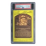 Authentic Enos Slaughter Autographed 4x6 St. Louis Cardinals HOF Plaque Card - PSA/DNA Certified - Perfect for Baseball Memorabilia Collections & Sports Fan Gifts