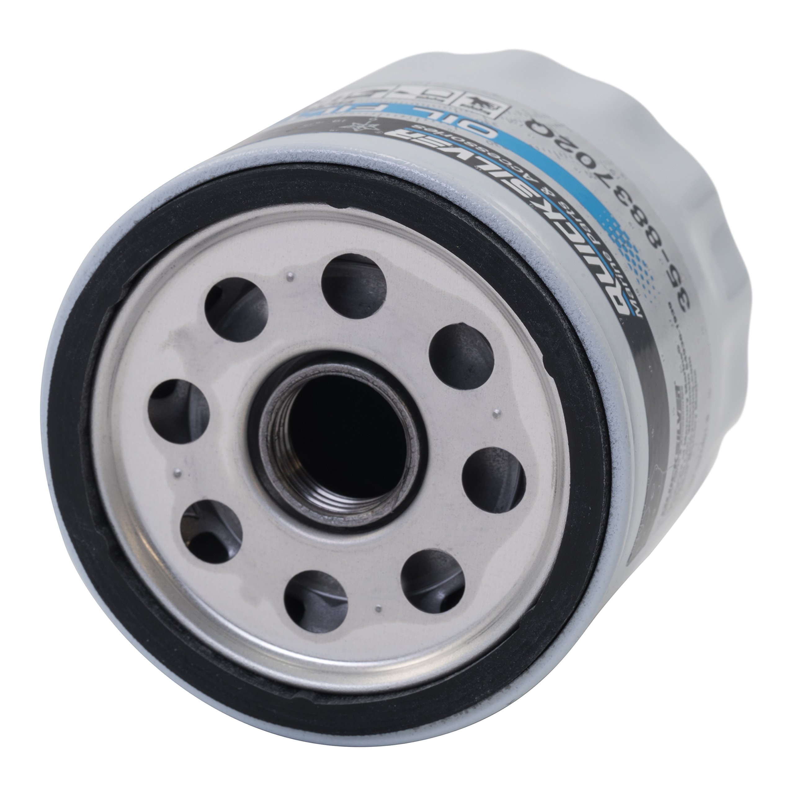 Quicksilver 883702Q Engine Block Mount Oil Filter Compatible with V-6 MerCruiser Stern Drive Engines - Marine Boat Engine Replacement Part for Smooth Performance