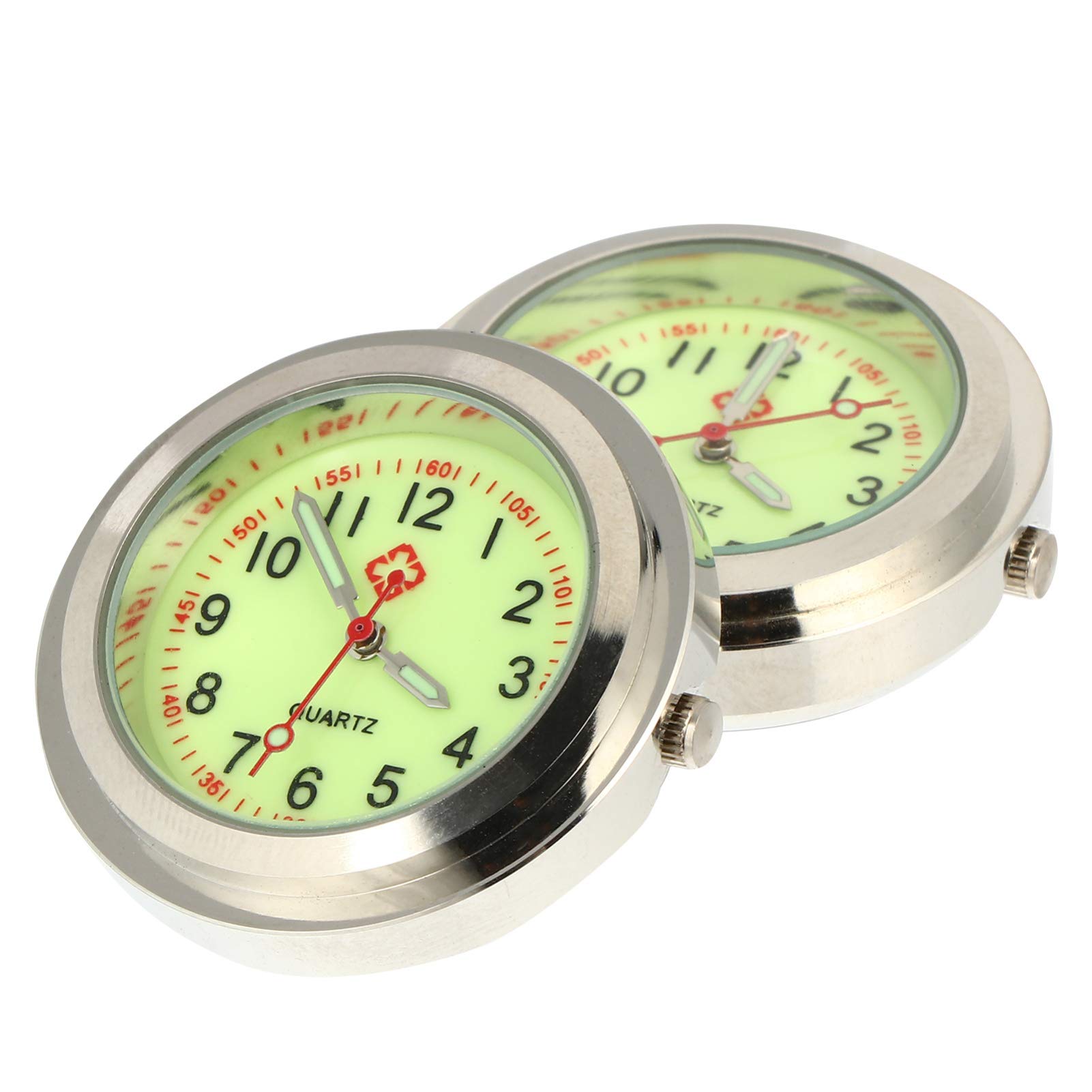 2PCS Nurse Watch Clip On - Fob Watch for Nurses, Doctors & Paramedics - Pin On Brooch Medical Lapel Watch - Perfect for Clinical Shifts, Hospital Duty & Healthcare Professionals