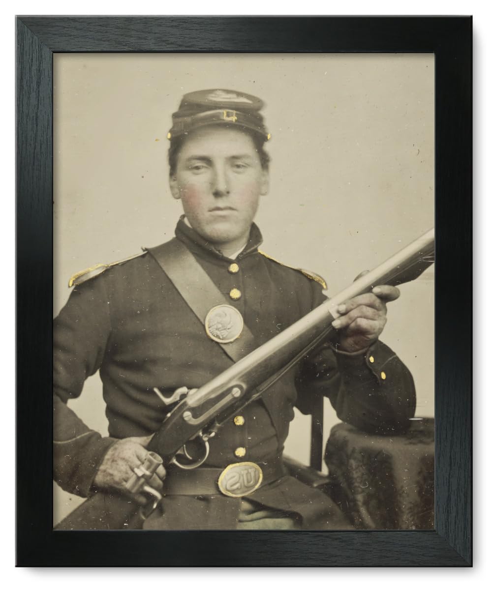 12x15 Framed Print - James McGrail in Union Uniform with Shoulder Scales | Civil War Art for Home & Office Decor