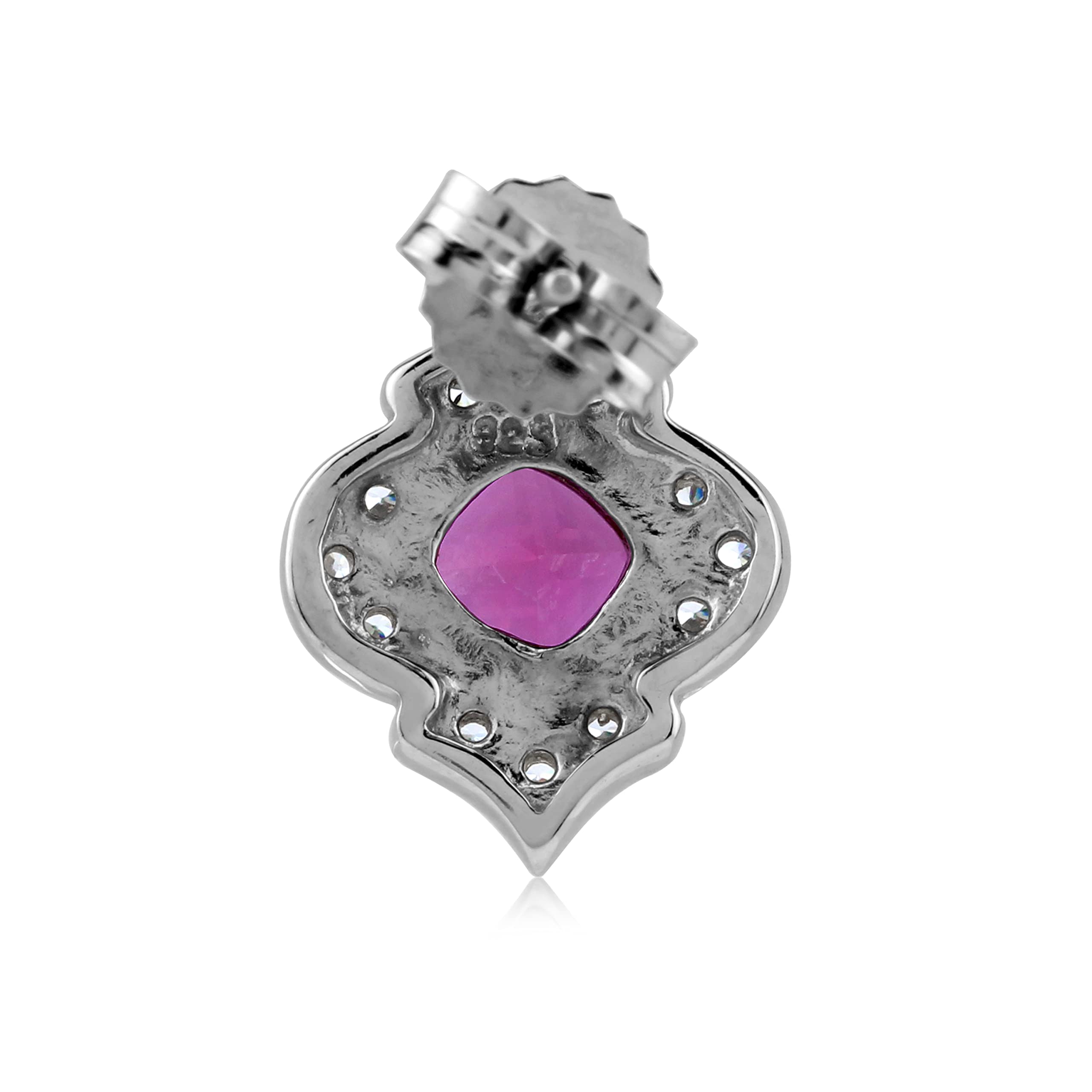 925 Sterling Silver Vintage Style Stud Post Earrings with Genuine Birthstone Gemstones for Women - Perfect for Weddings, Anniversaries & Business Attire