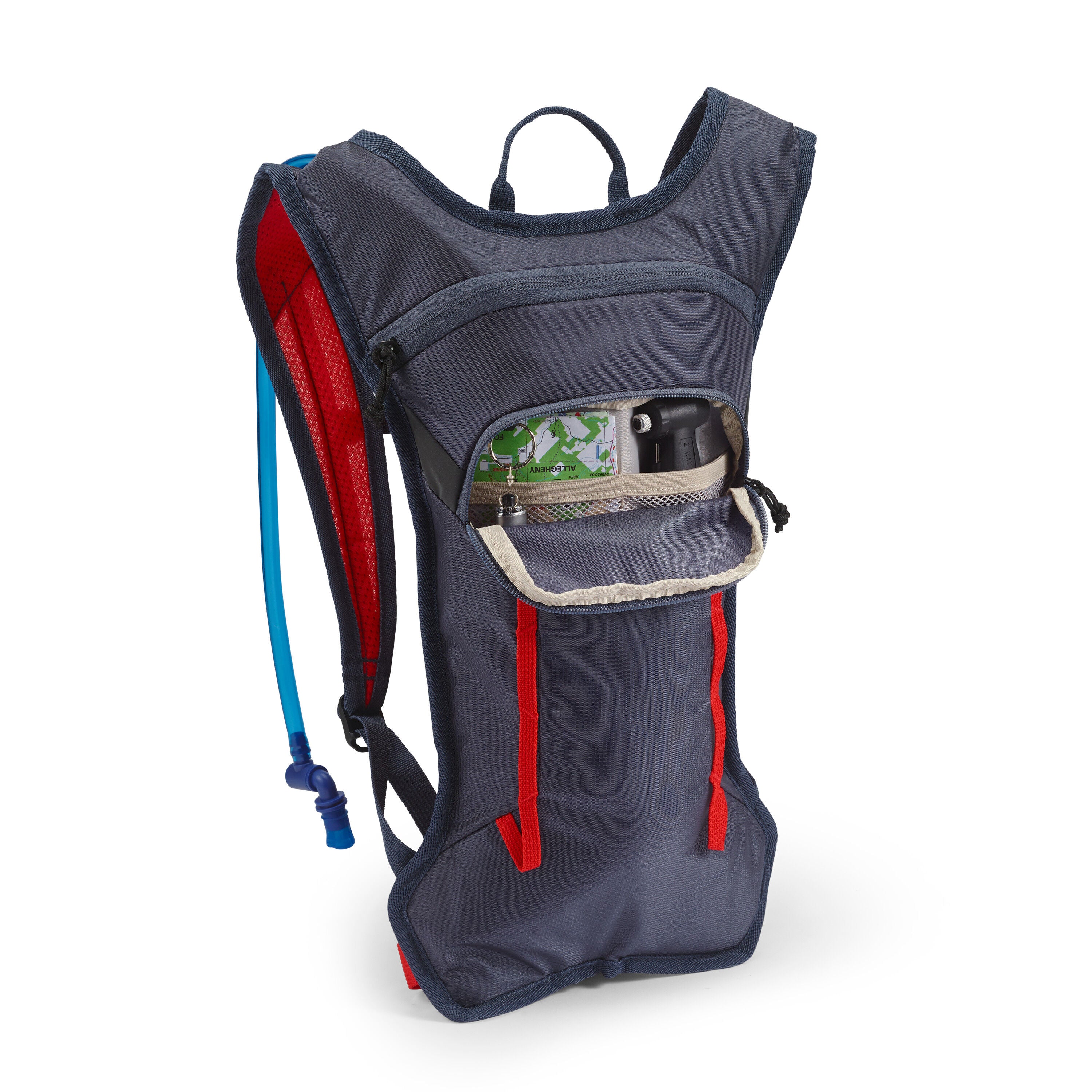 High Sierra Hydrahike 2.0 4L Hydration Backpack - Lightweight Water Bladder Pack for Hiking, Running & Outdoor Adventures - Grey Blue