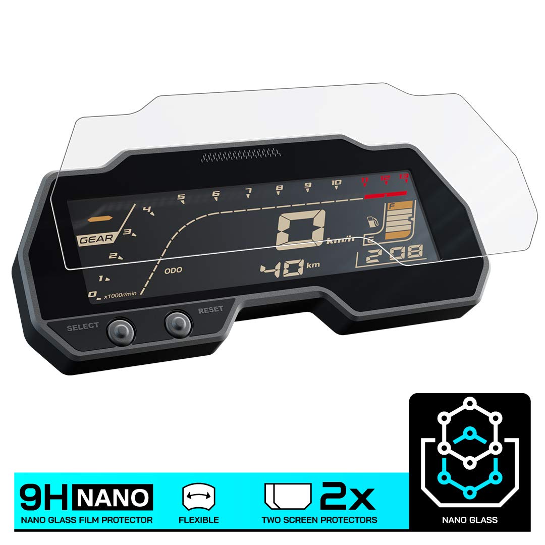SpeedoAngels Nano Glass MT-125 Dashboard Protector (2020+) - 2 Pack for Motorcycle Protection