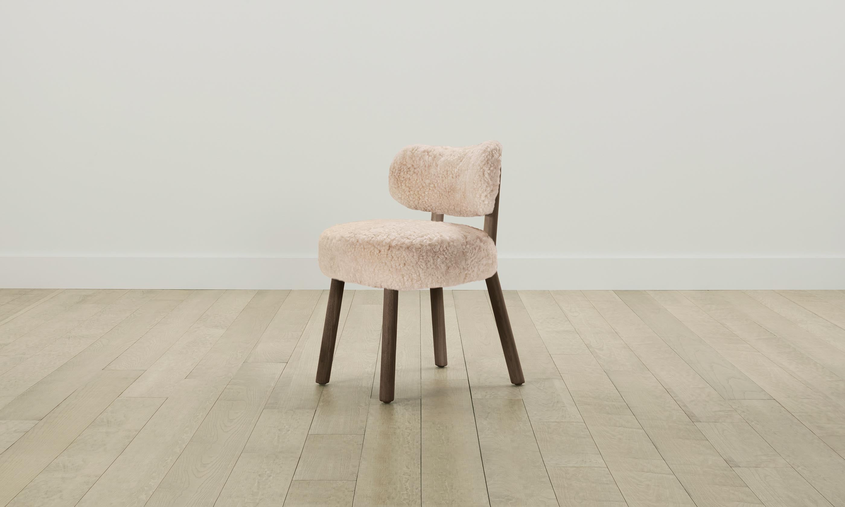 Premium Shearling Dining Chair - The Jane Chair for Modern Home & Restaurant Decor - Cozy Seating for Dining Room, Kitchen, and Cafe