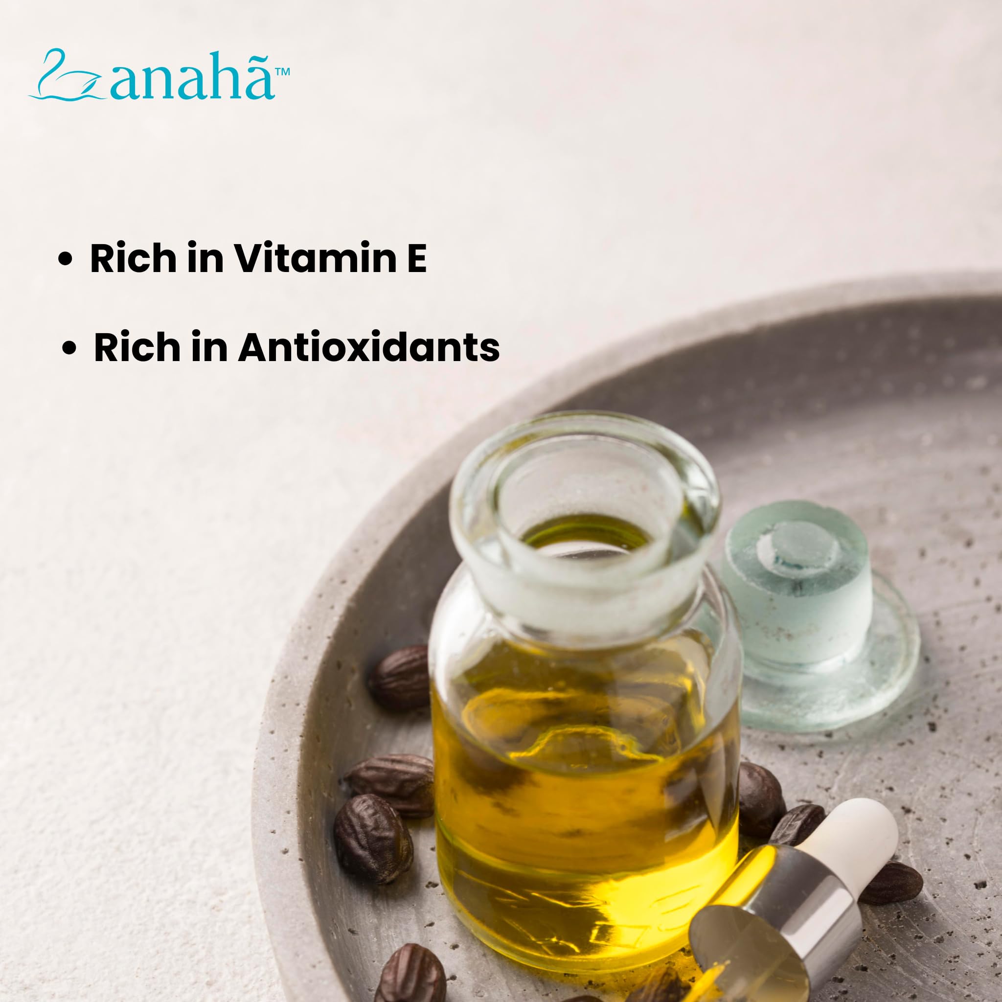 Anaha Pure Cold Pressed Jojoba Oil 30ml - 100% Natural Unrefined Moisturizer for Face, Skin & Hair | Unscented Carrier Oil for DIY Beauty, Massage & Aromatherapy | Perfect for Dry Skin Care & Essential Oil Blending
