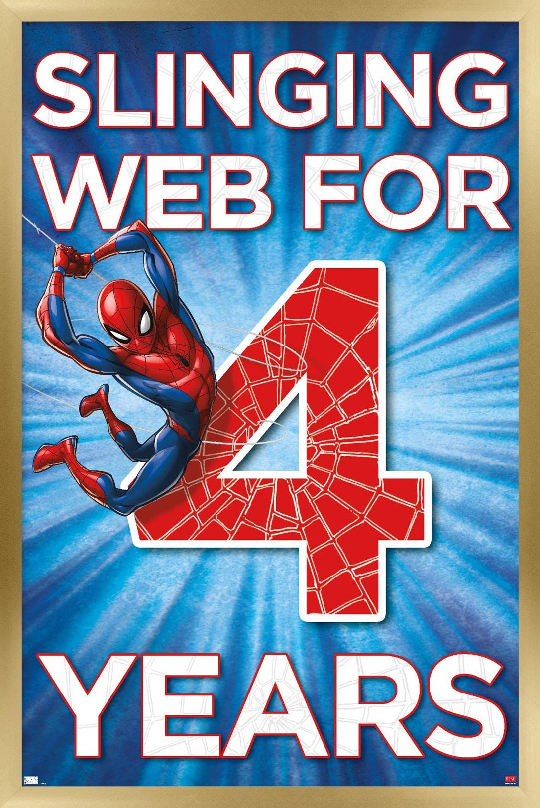 Trends International Marvel Spider-Man Happy 4th Birthday Wall Poster - 34