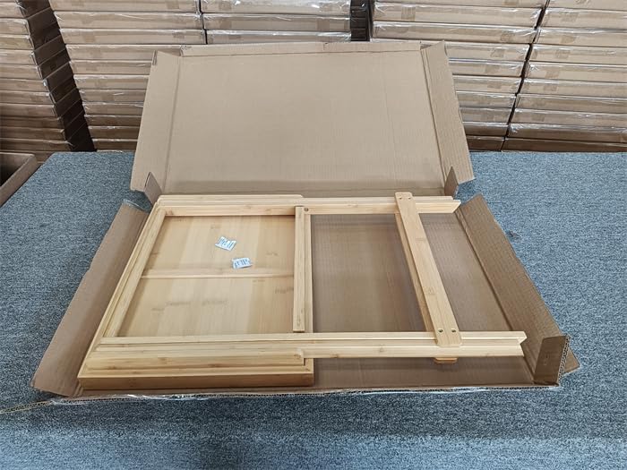 **Relaxdays Bamboo Tray Table - Foldable Serving Table for Breakfast in Bed, Sofa, or Outdoor Use - Natural Brown - 66 x 50 x 38.5 cm**    *(Perfect for cozy mornings, TV snacks, picnics, or as a stylish side table!)*