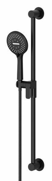 3-Function Adjustable Handheld Shower Head with 29-Inch Slide Bar - Black (5163BK) by RIOBEL - Perfect for Bathroom Renovation, Spa-Like Shower Experience & Easy Installation