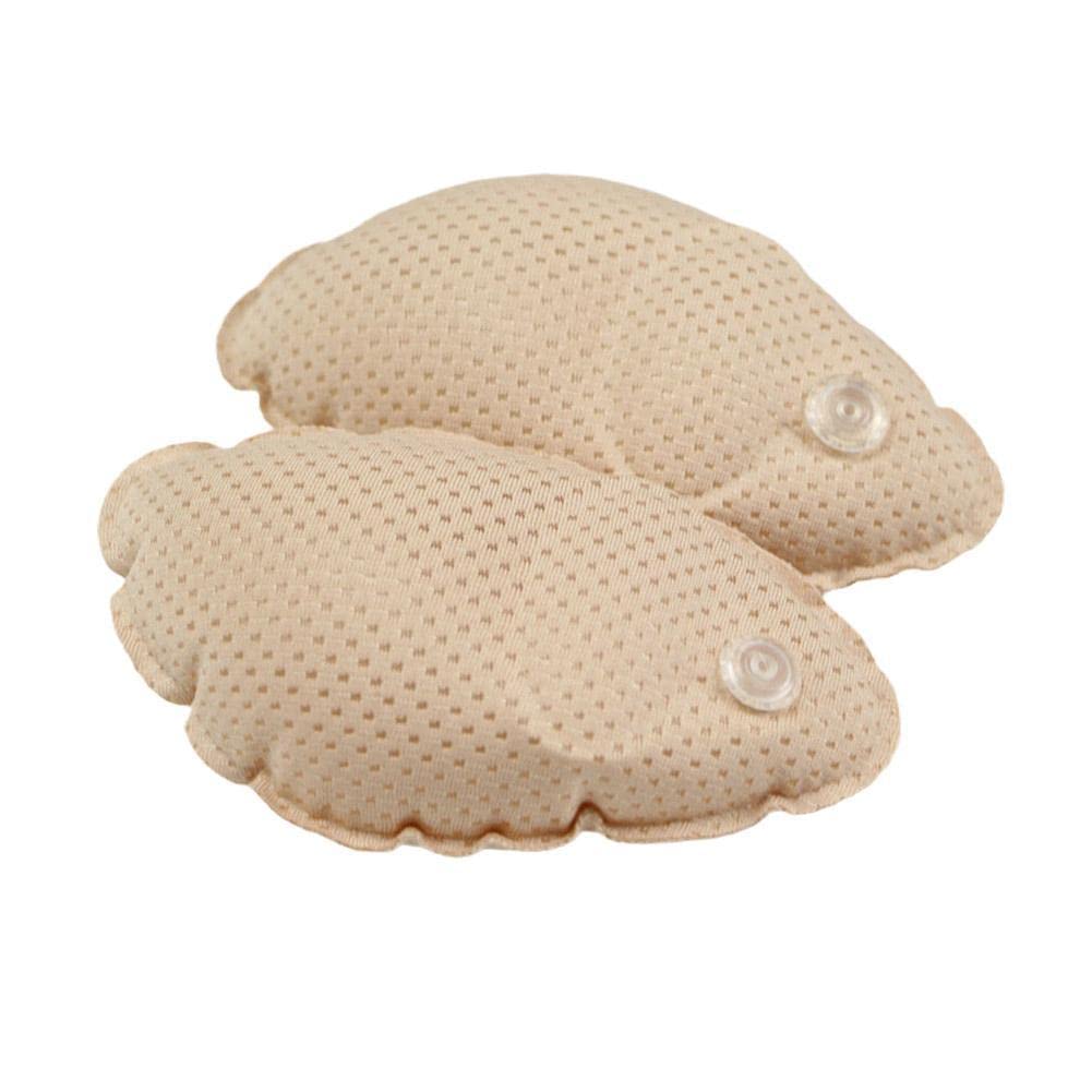 Hunato Inflatable Push Up Pads for Swimsuit - Breathable Magic Chest Enhancer with Press-Type Air Insert - 1 Pair (Black/Beige) - Perfect for Beach, Pool & Summer Outfits