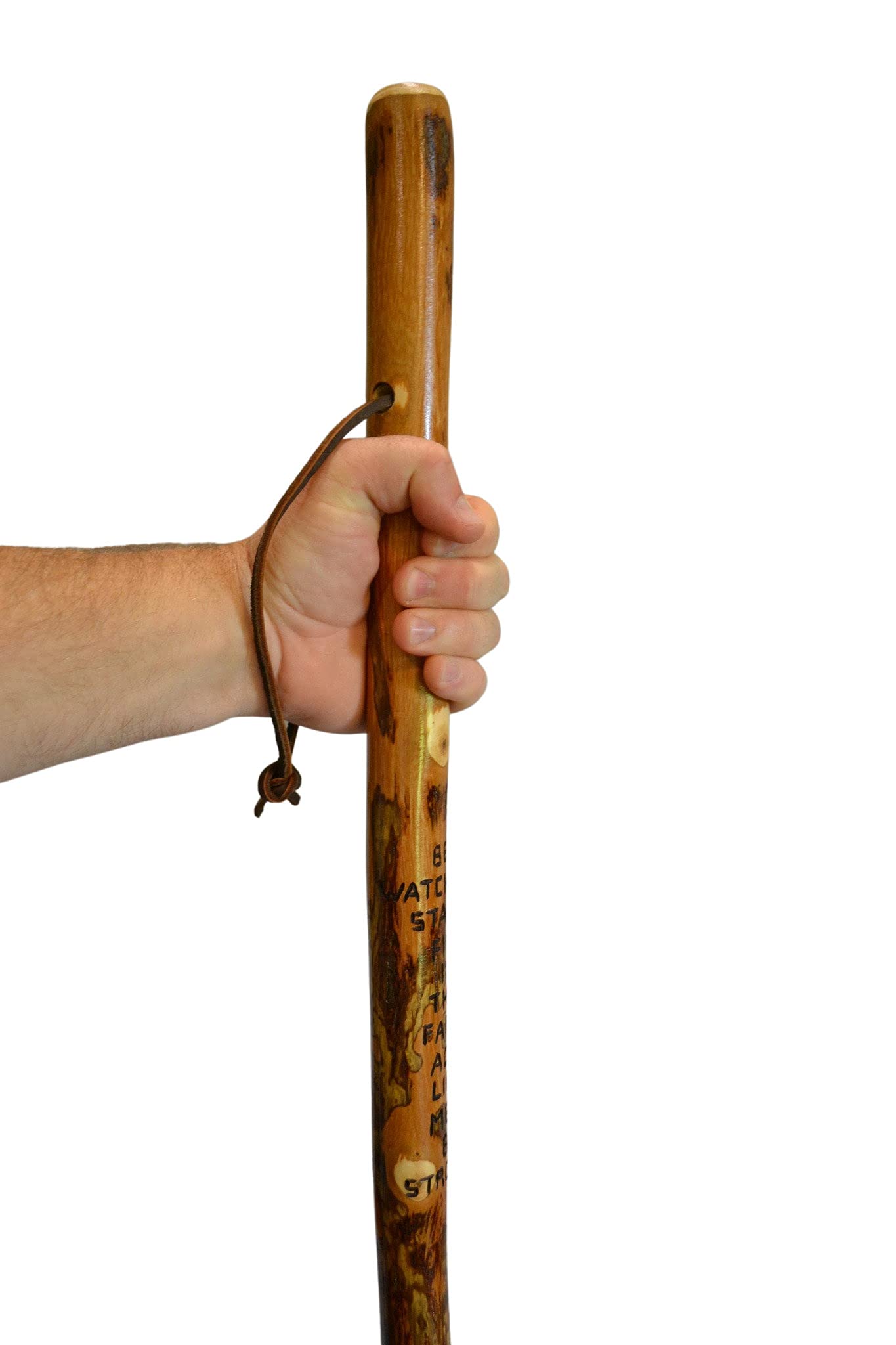 Handcrafted Hardwood Walking Stick with Bible Verse Carving - Christian Hiking Staff for Men - 'Act Like Men' Inspirational Gift - Perfect for Hiking, Church Events & Outdoor Adventures