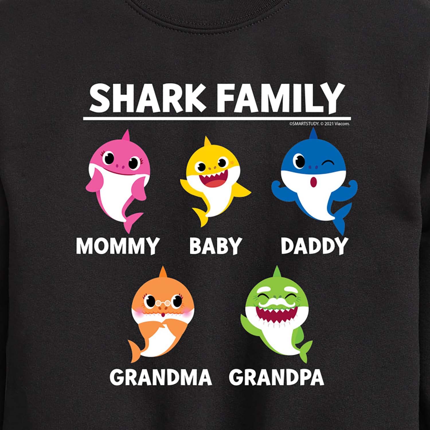 HYBRID APPAREL Baby Shark Fleece Sweatshirt for Toddlers & Kids | Soft Crewneck Pullover | Cute Cartoon Graphic | Warm Casual Wear for Playdates, School & Family Outings