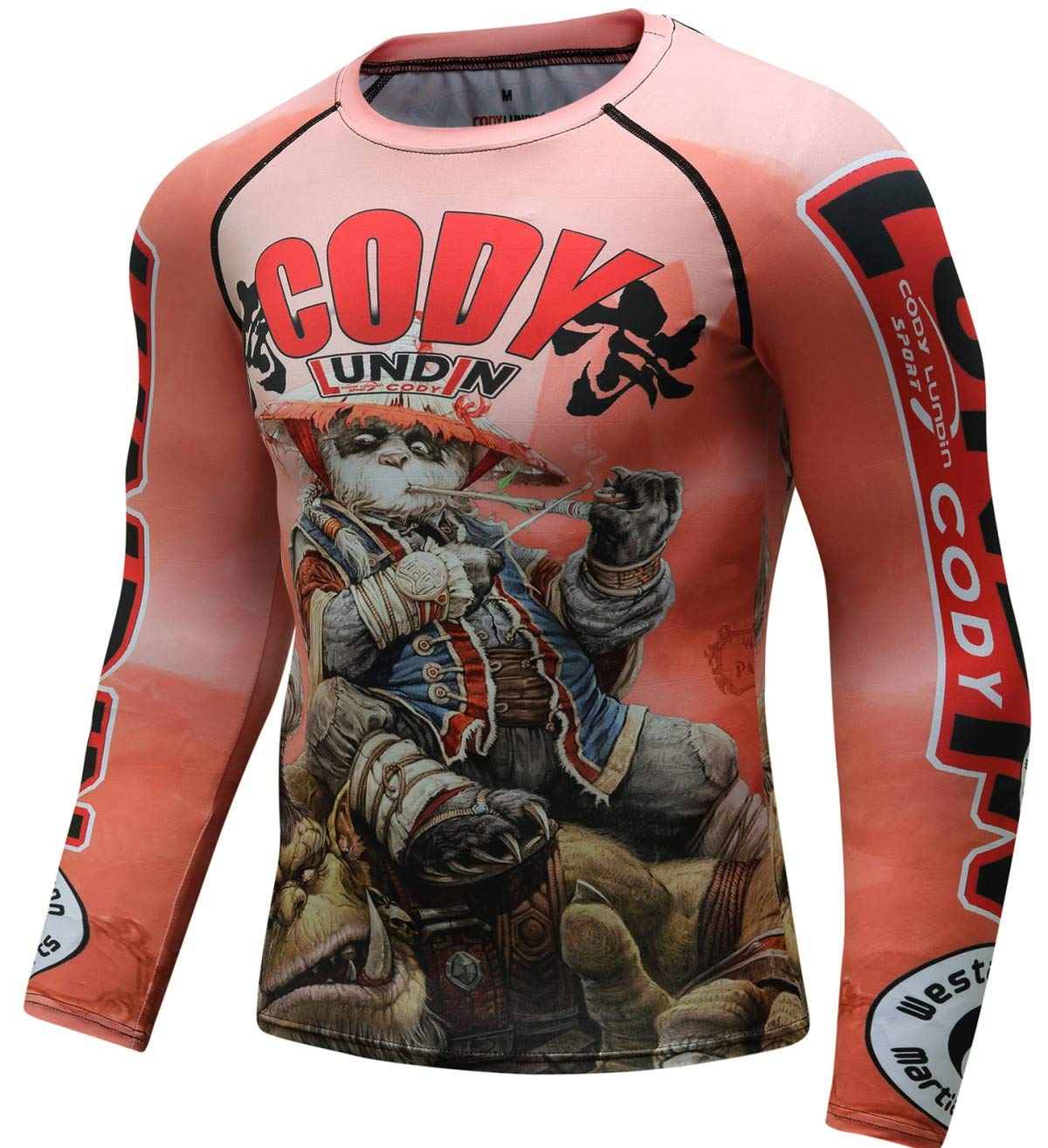 Men's Compression Tights & Digital Print Sports T-Shirt - Moisture Wicking Workout Shirt for Running, Gym & Fitness Training