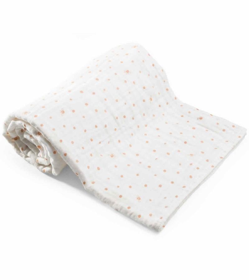 Stokke Organic Cotton Muslin Baby Blanket - Soft & Breathable for Newborns, Infants & Toddlers - Perfect for Swaddling, Nursing & Stroller Use