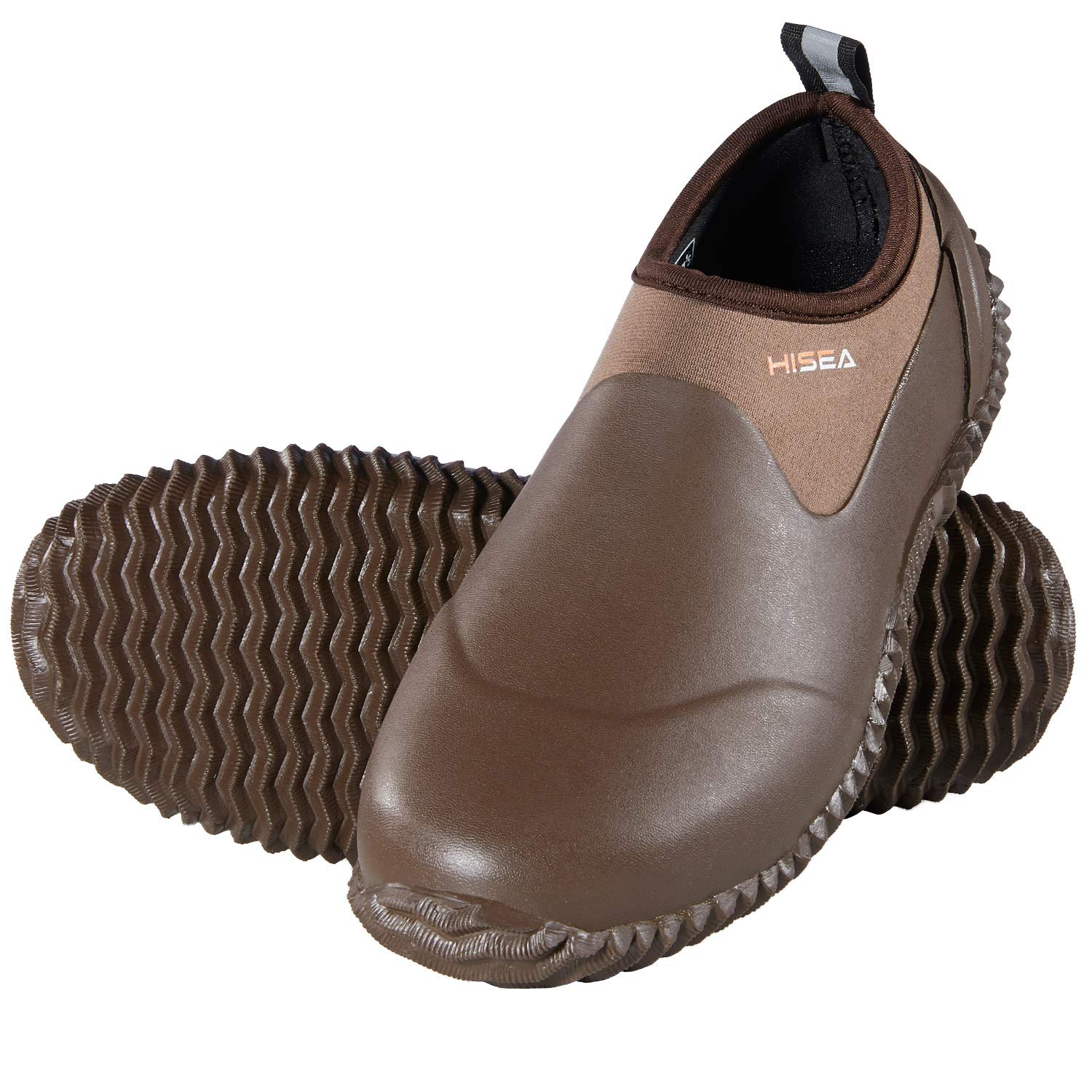 HISEA Unisex Waterproof Garden Shoes - Slip-On Rubber Neoprene Rain Boots for Men & Women | Ankle Outdoor Booties for Gardening, Farming, Camping, Car Washing, Lawn Care & Yard Work | Perfect for Wet Conditions & Outdoor Activities