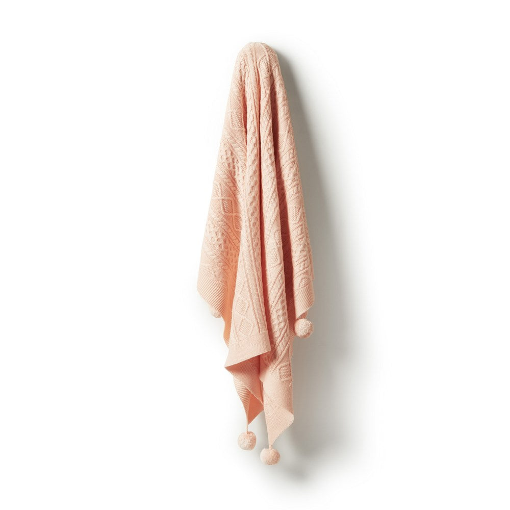Cozy Knitted Mini Cable Blanket - Soft & Warm Throw for Couch, Bed, or Travel - Perfect for Home Decor, Gifts, and Cold Weather Comfort