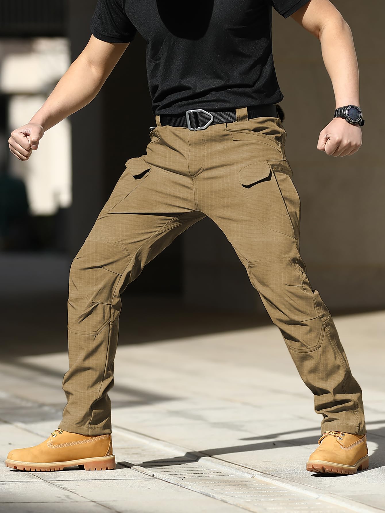 AUTIWITUA Men's Tactical Pants - Water Resistant Cargo Pants for Outdoor Hiking, Work & Casual Wear - Lightweight Durable No Belt Design - Perfect for Camping, Hunting & Everyday Use