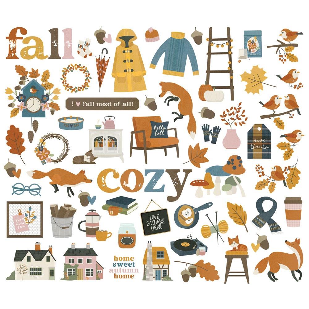 Acorn Lane Bits & Pieces Die Cuts - 57 Pieces/Pkg for Scrapbooking, Card Making & DIY Crafts