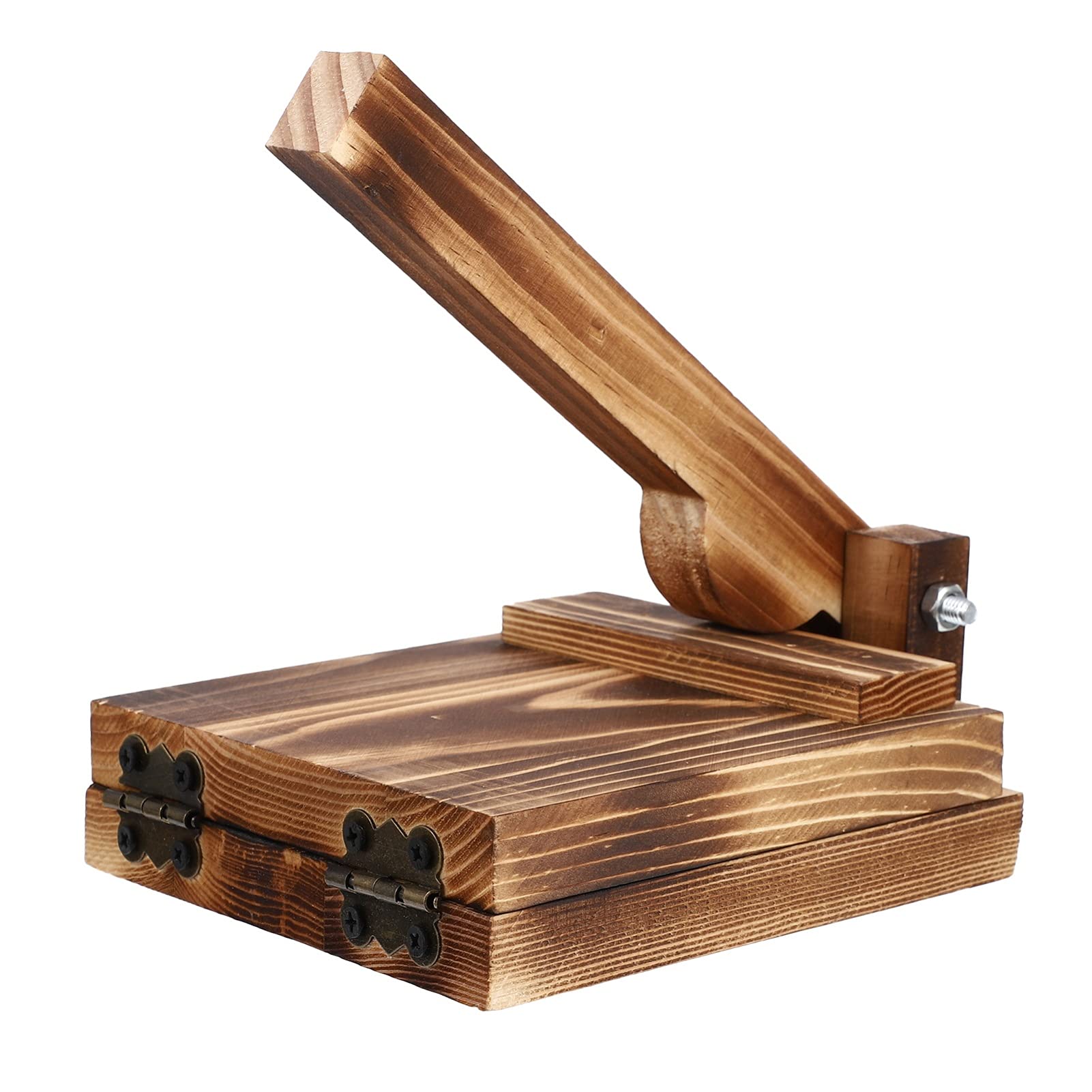 Wooden Tortilla & Dumpling Press - Hemoton Handmade Dough Presser for Homemade Dumplings, Ravioli & Tortillas | Perfect Kitchen Tool for Mexican & Asian Cuisine