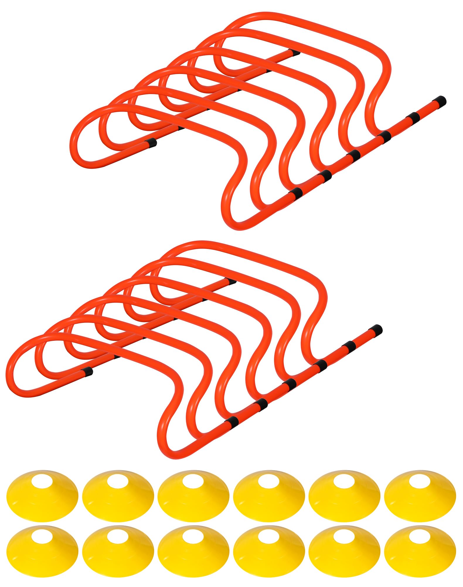 Lineslife Agility Ladder & Speed Training Set - Professional Agility Hurdles, Disc Cones & Soccer Training Equipment for Youth & Adults - Perfect for Football, Soccer, Track & Field Drills at Home or Gym