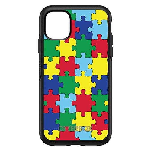 Primary Color Puzzle Pieces Autism On Black Case