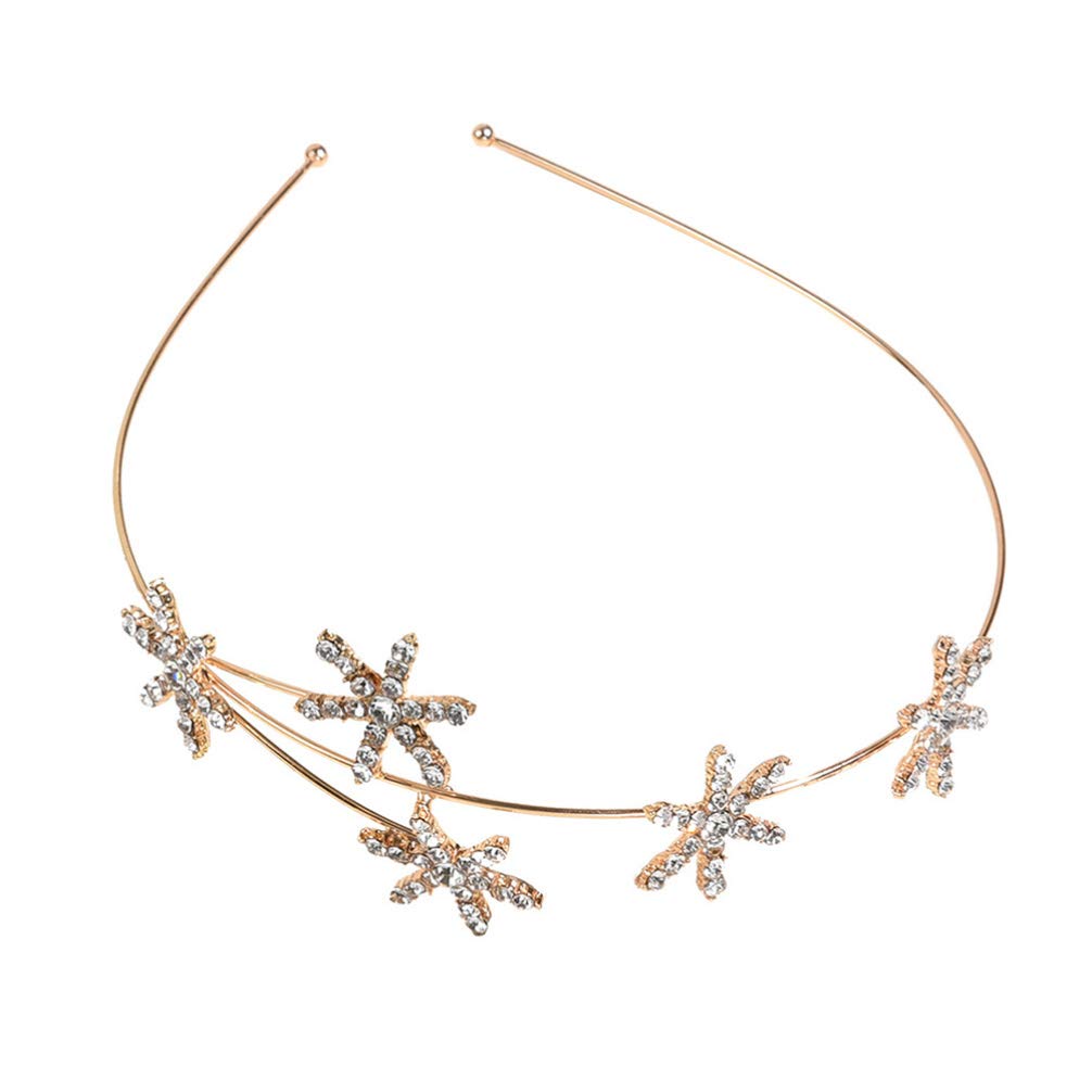 Minkissy Crystal Rhinestone Headband for Bridal Wedding Party, Baroque Alloy Tiara Hair Accessories – Perfect for Brides, Prom, New Year, and Special Occasions