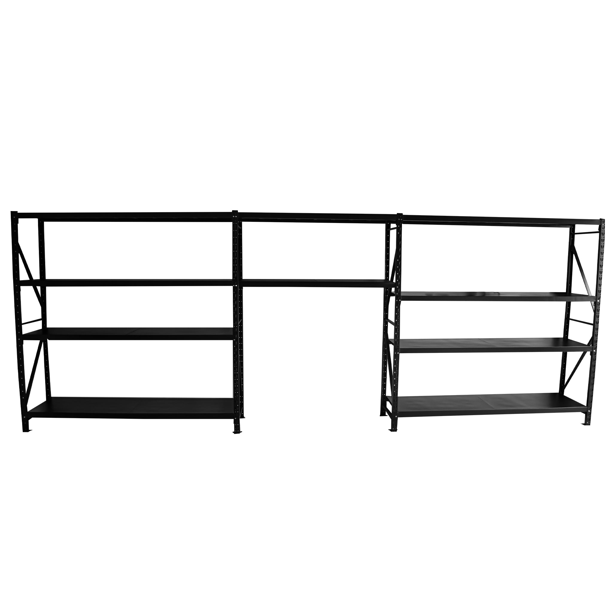 5.2m x 2m x 0.5m Heavy Duty Industrial Shelving Unit with Workstation - 1500KG Capacity (Width x Height x Depth) - Perfect for Warehouse Storage, Workshop Organization & Industrial Workspaces