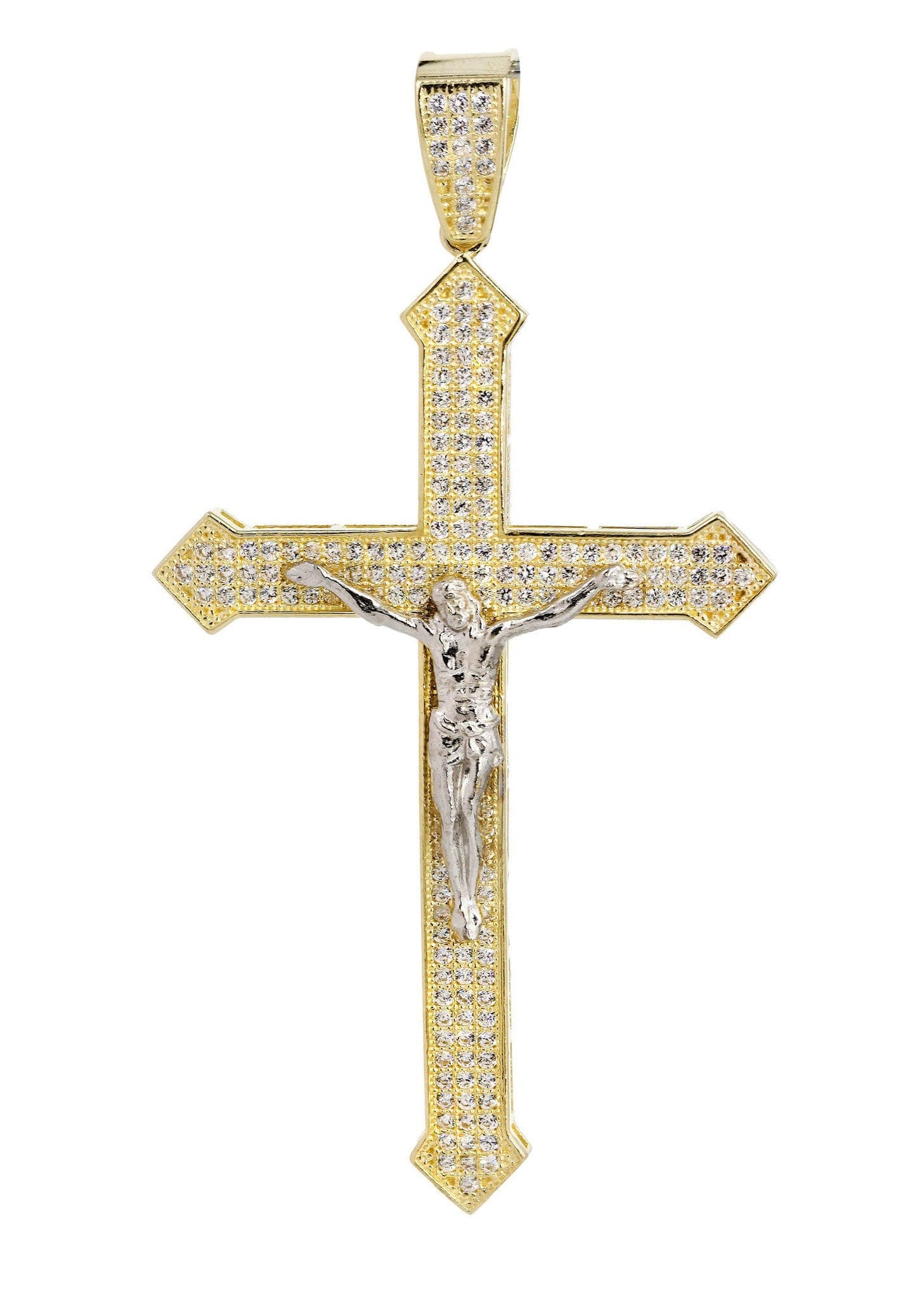 10K Gold Cross Pendant for Women & Men - 7.3 Grams Religious Jewelry for Baptism, First Communion & Everyday Wear