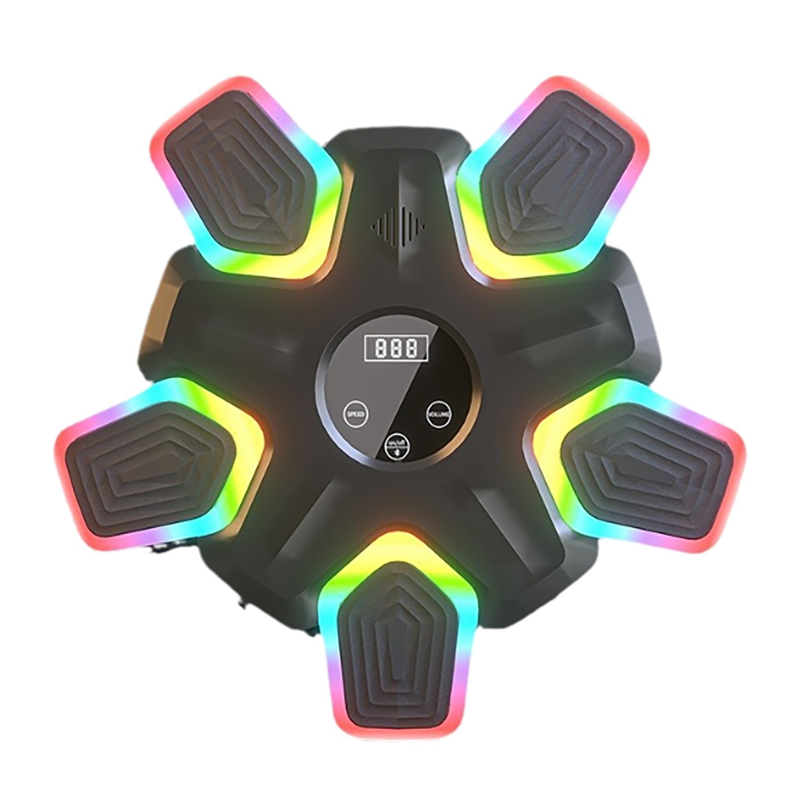 2025 Smart Bluetooth Music Boxing Machine with LED Lights & Boxing Gloves - Wall Mounted Punching Bag for Adults & Kids - Home Gym, Office, Workout Equipment - Perfect for Stress Relief, Fitness Training & Family Fun