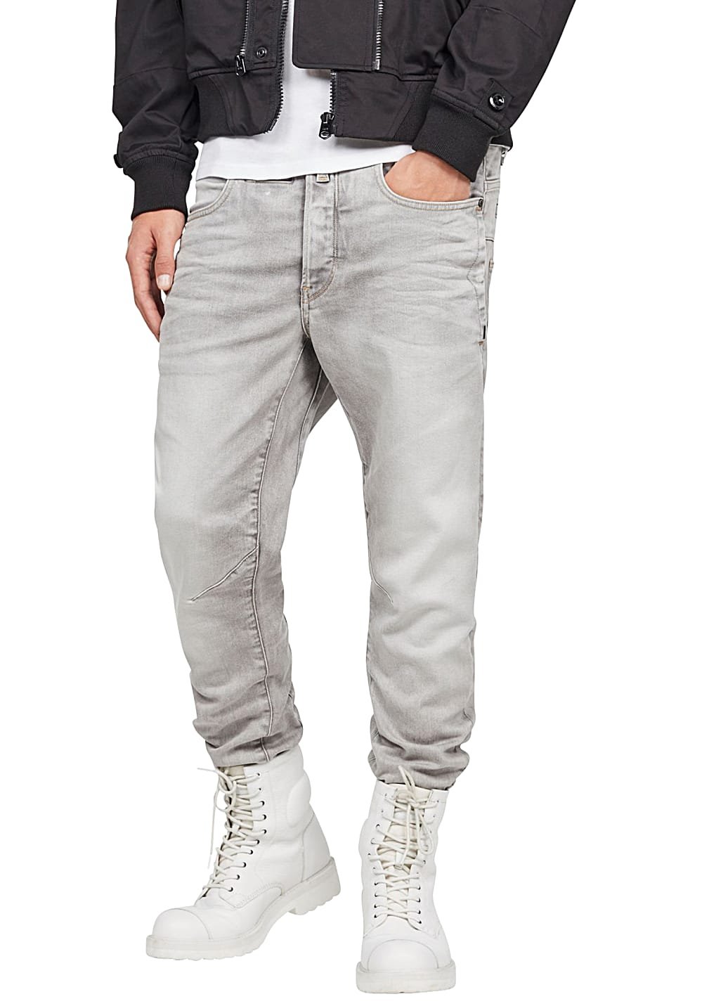 G-Star Men's Kamden Grey Stretch Denim Jeans - Slim Fit Comfortable Denim Pants for Casual Wear & Everyday Style