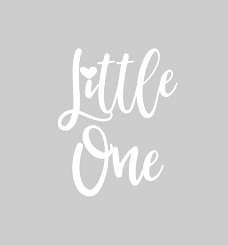 Little One Iron On Decal - New Baby Iron On Transfer for DIY Crafts & Vinyl Applique - Easy 5-Minute Iron-On for Clothing, Fabric Blankets & More (White) - Perfect for Baby Shower Gifts & Personalized Onesie Decorations
