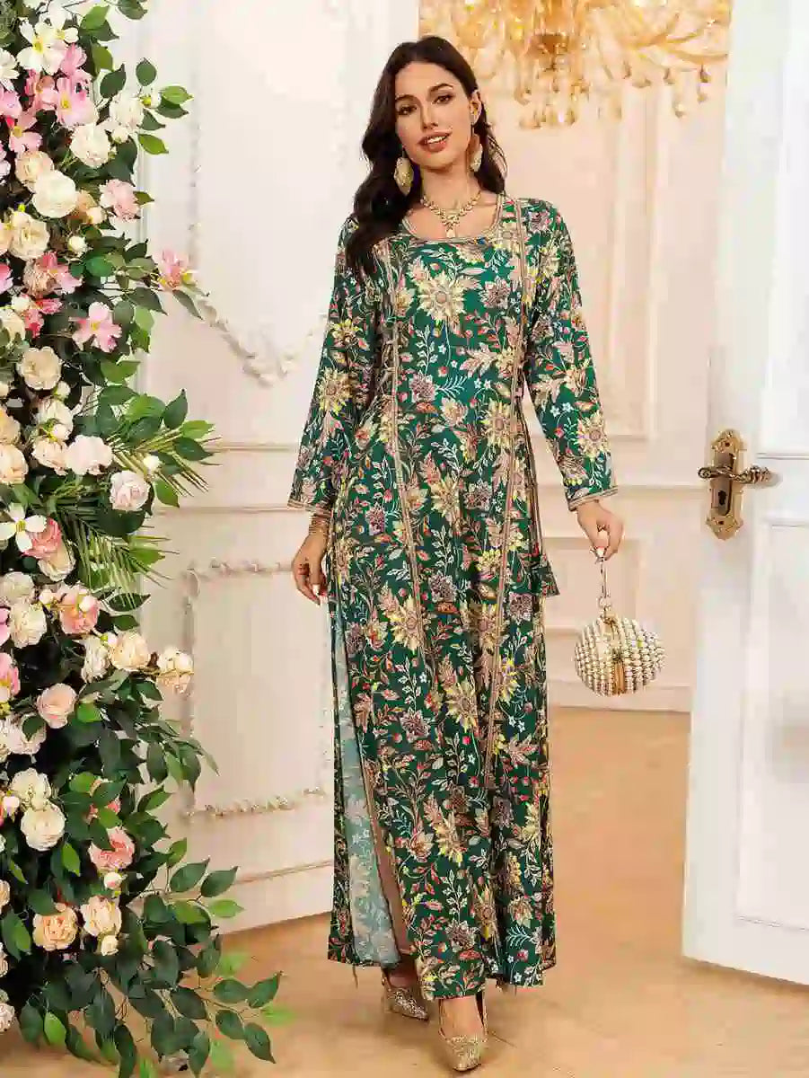 Sparkling Eid Rhinestone Kaftan Dress for Women - Elegant Party Wear & Special Occasion Outfit #24439 | Perfect for Festivals, Weddings, and Celebrations