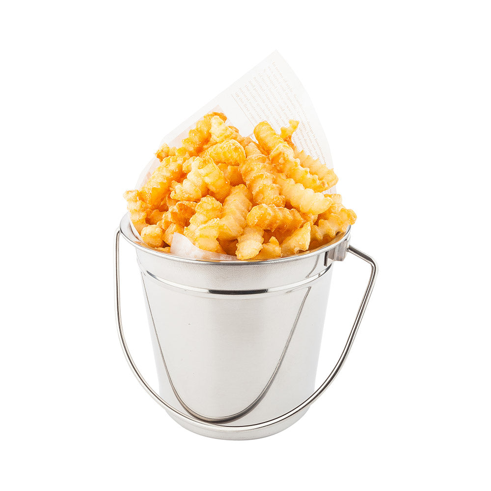 28 oz Round Silver Stainless Steel Medium Pail - 5.5