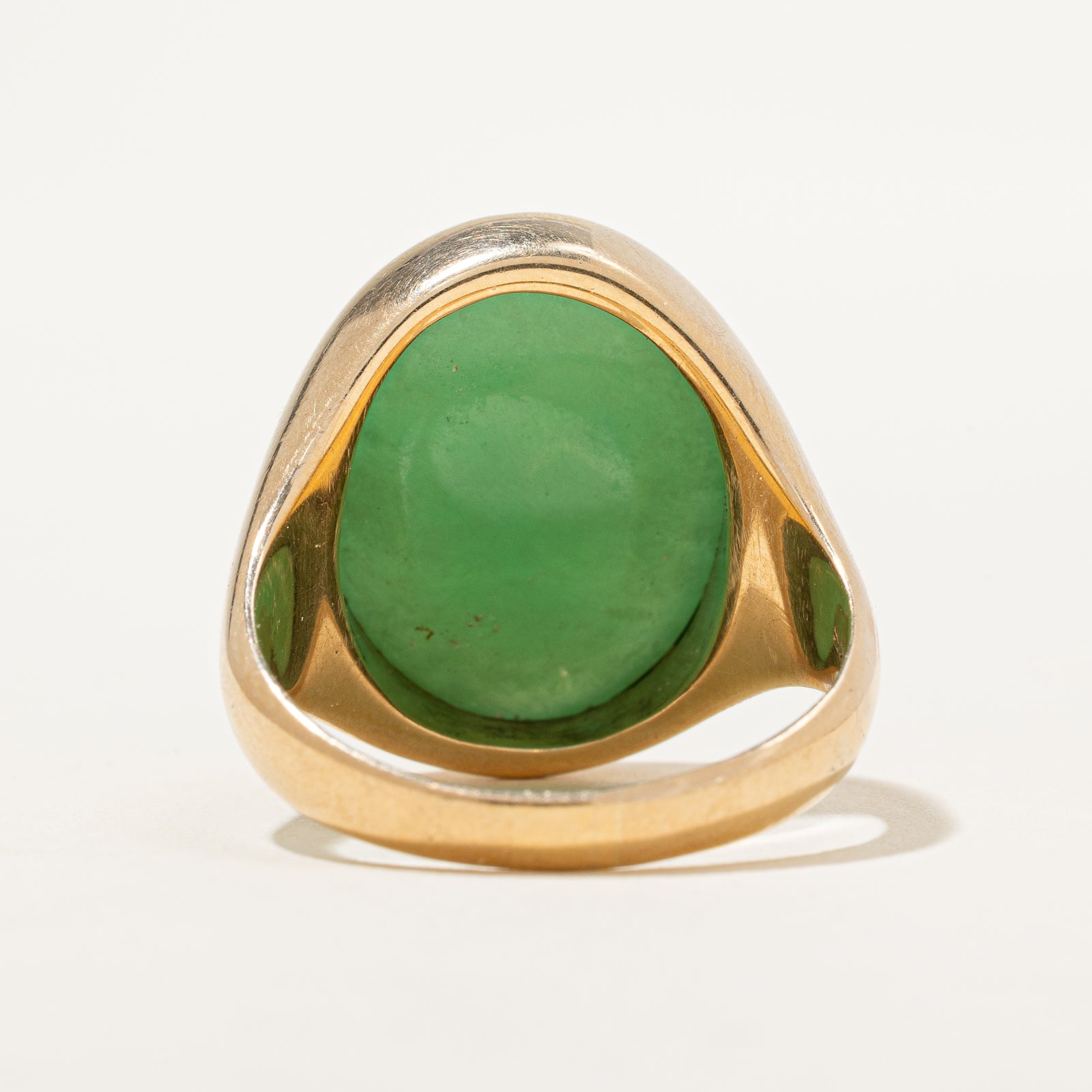 15.00ct Oval Cabochon Jade Cocktail Ring - Size 8.25 | Elegant Statement Jewelry for Evening Parties & Special Occasions