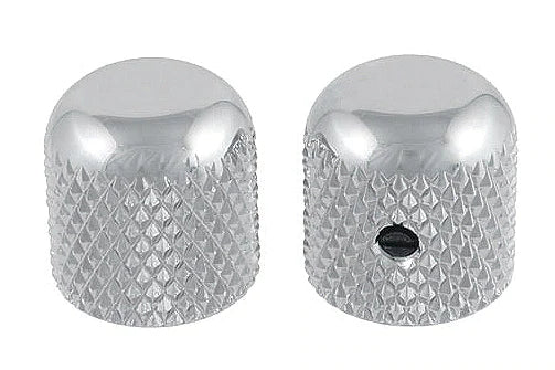 Allparts MK 0110 010 Chrome Dome Knobs - Set of 2 Replacement Guitar Control Knobs for Electric Guitars - Perfect for Fender, Gibson, and DIY Guitar Upgrades