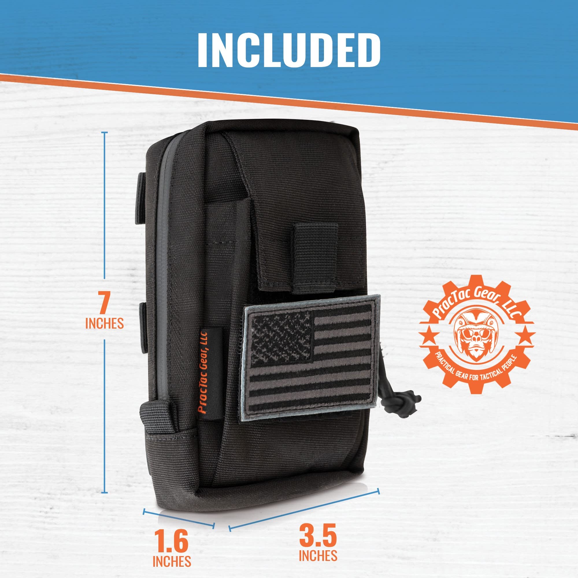 Tactical Molle Phone Pouch for Men - EDC Backpack Clip On for Outdoor & Hiking