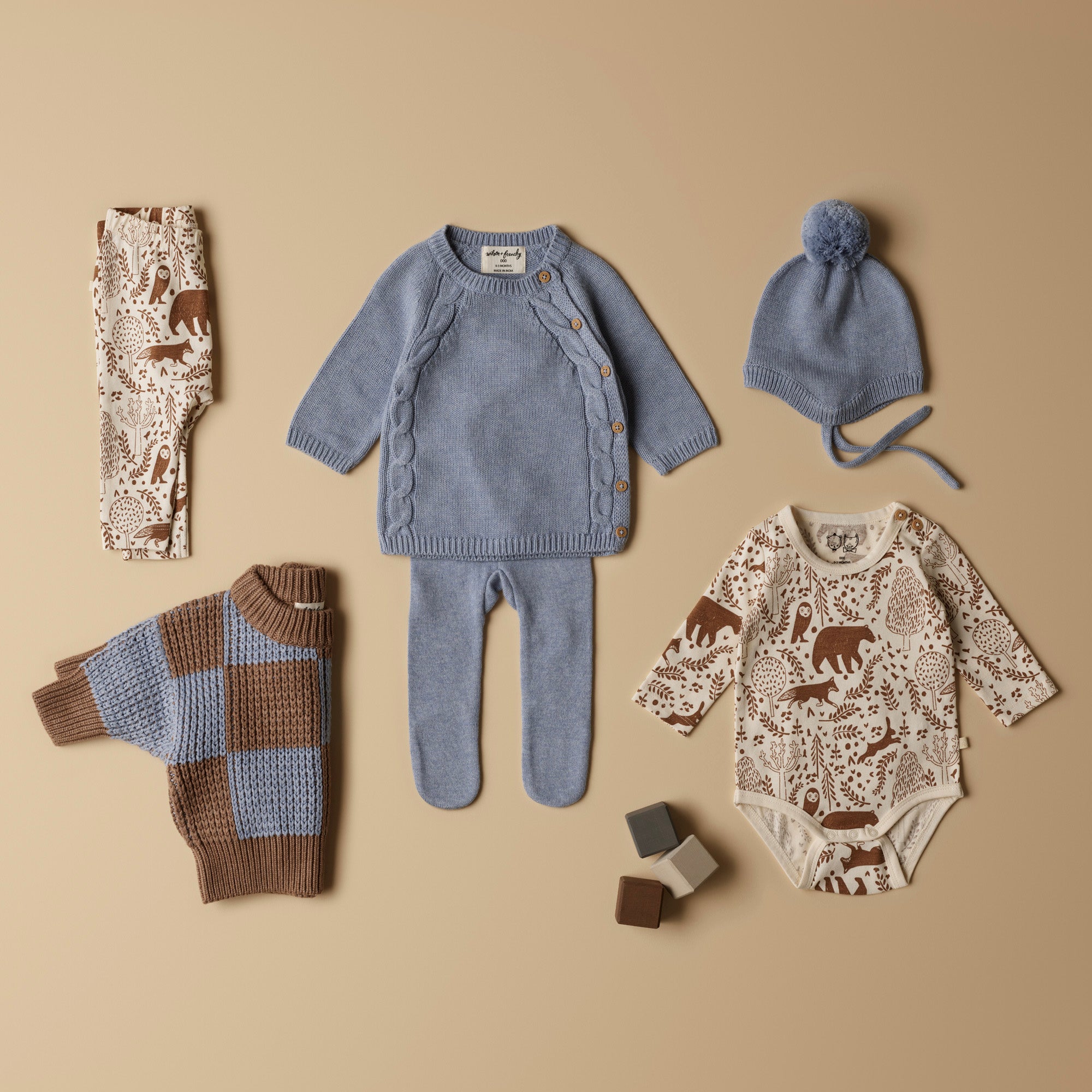 Organic Winter Forest Bodysuit for Babies - Soft, Eco-Friendly & Hypoallergenic - Perfect for Newborns, Infants & Toddlers - Ideal for Winter Outfits, Family Photos & Cozy Home Wear