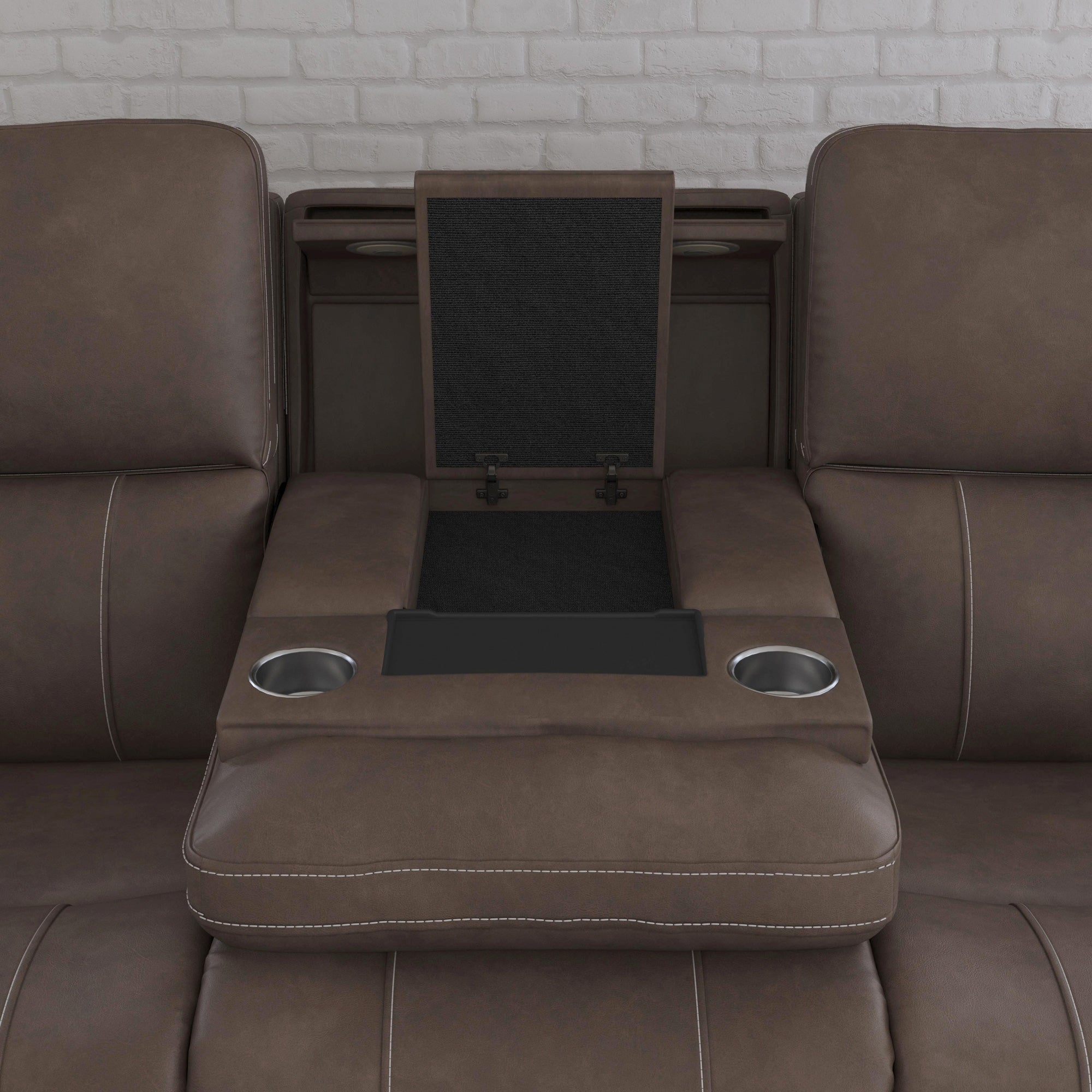 Dylan Power Reclining Sofa - 3-Seater Leather Recliner Couch with USB Charging & Cup Holders - Perfect for Living Room, Home Theater & Family Relaxation