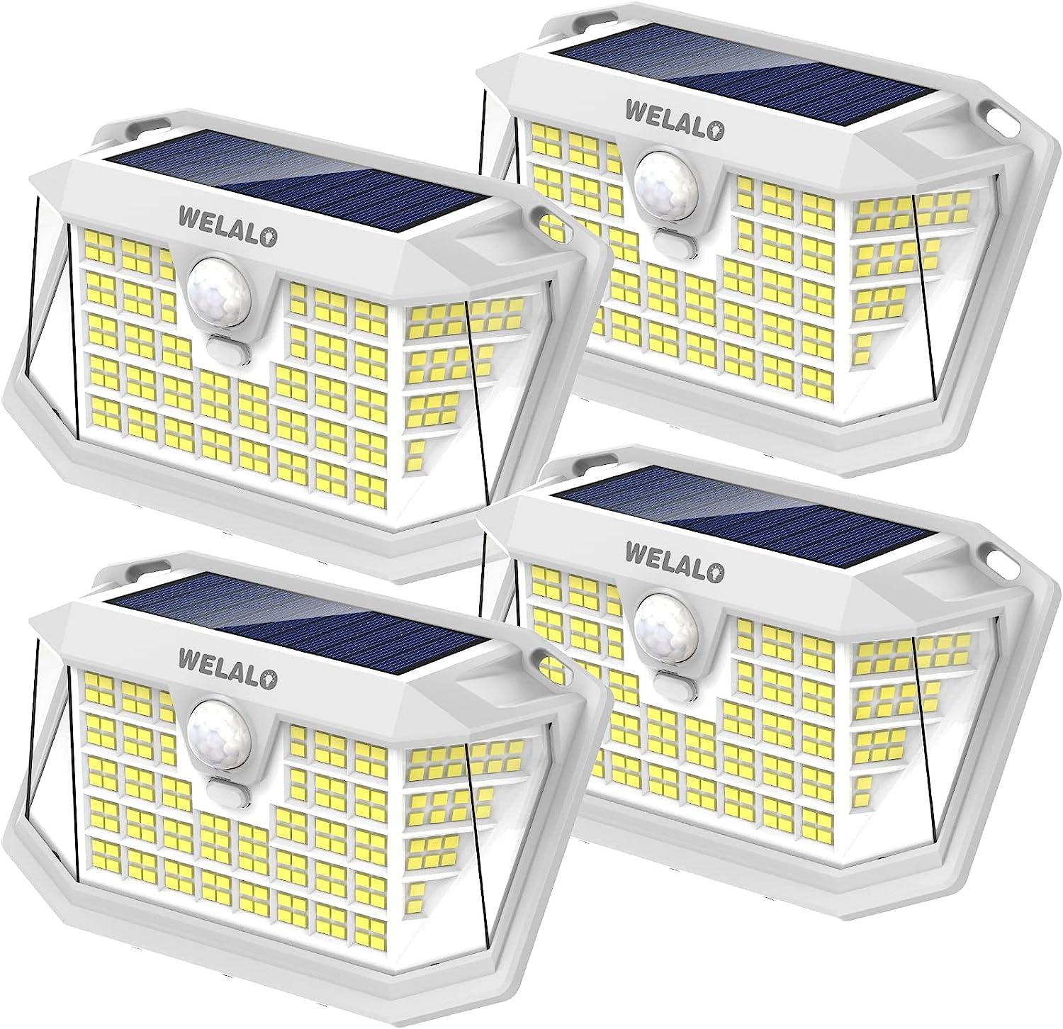 6 Pack Solar Spot Lights Outdoor with 52 LED & 3 Modes - Waterproof Garden Lighting for Pathway, Yard, and Landscape Decoration    4 Pack Solar Motion Sensor Lights Outdoor with 188 LED & 3 Modes - Bright Security Lighting for Driveway, Porch, and Backyard Safety